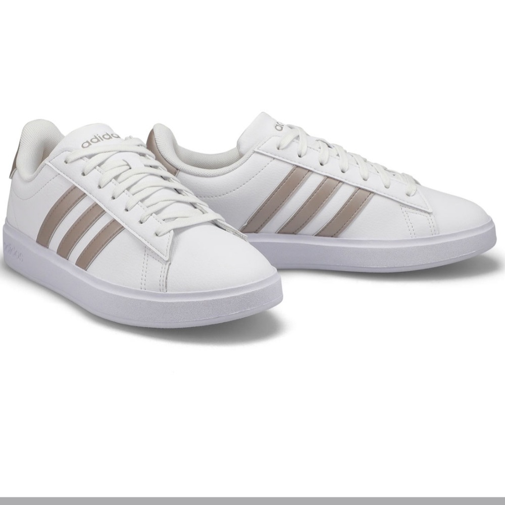 Adidas Grand Court White and Platin Metallic Sneakers (8)